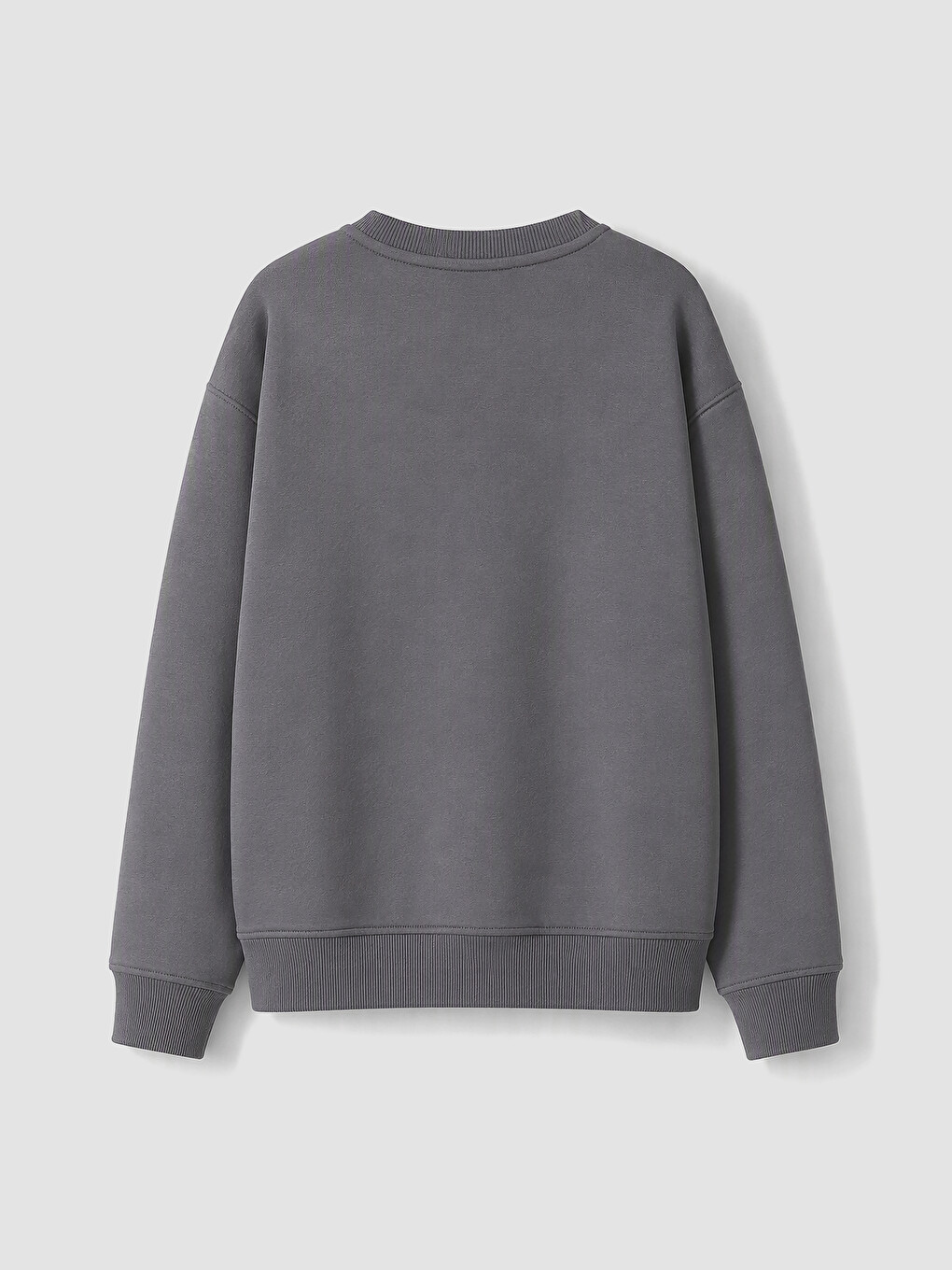 Gri Bisiklet Yaka Erkek Çocuk Sweatshirt-2