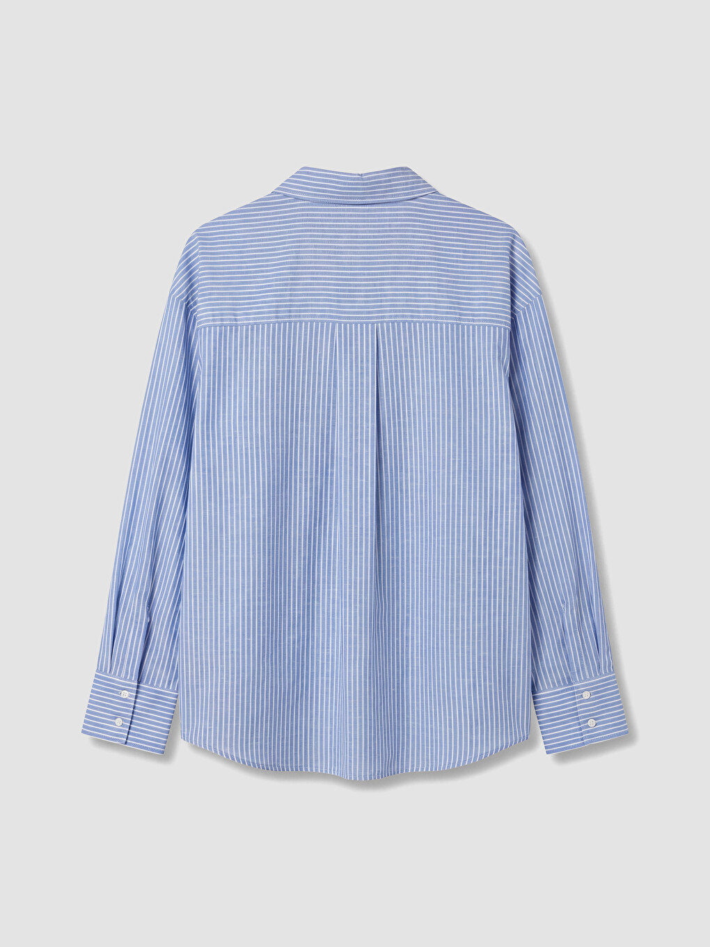 Striped Oversize Poplin Women's Shirt-6