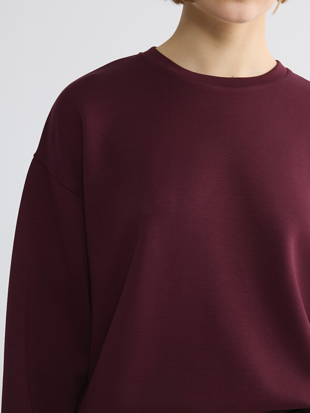 Femër Ngjyre Kumbull Sweatshirt-2