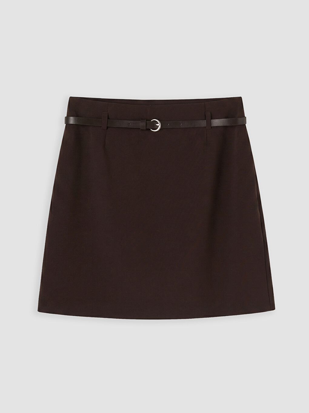 Belted A-line Mini Skirt-4