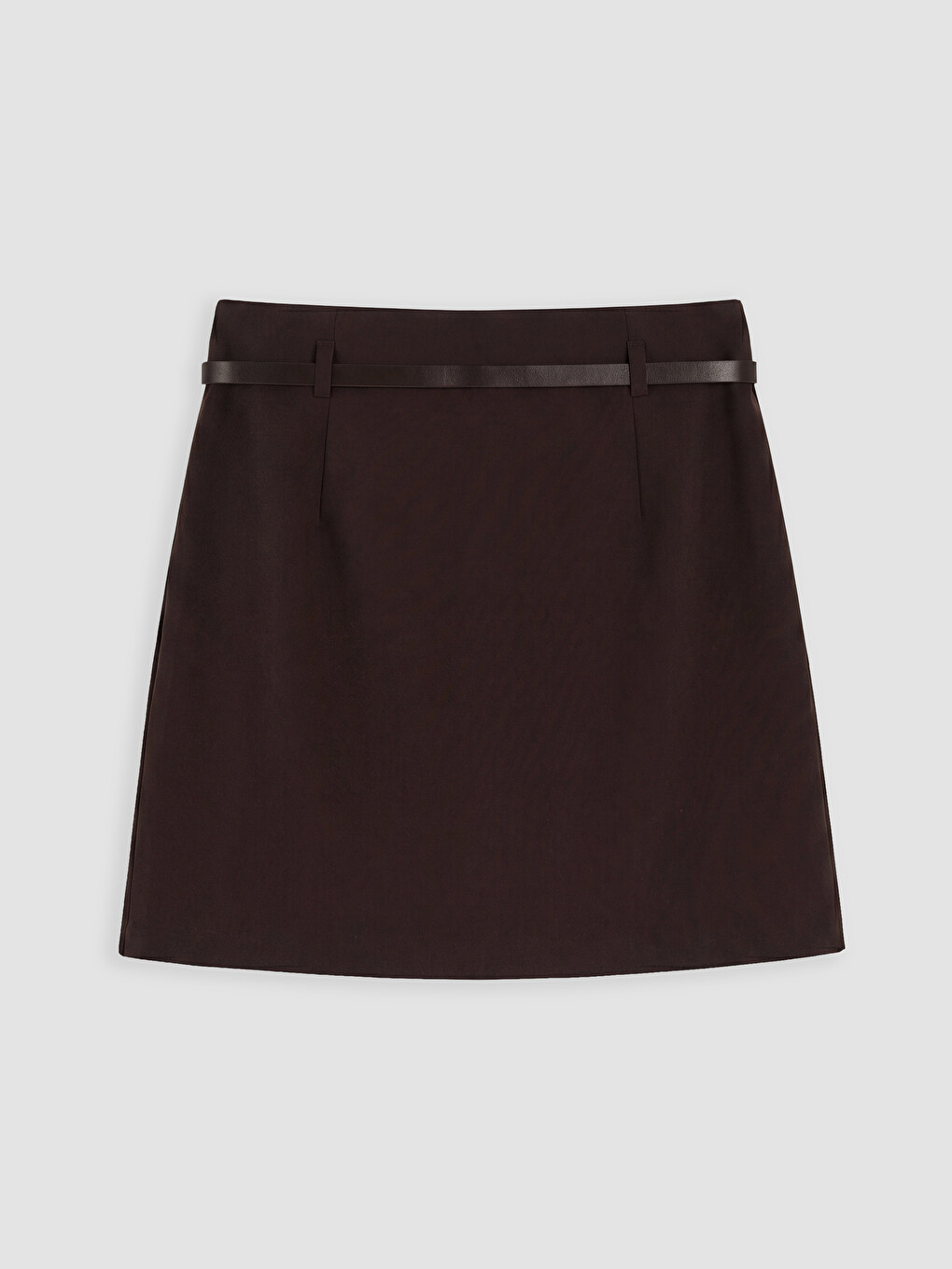 Belted A-line Mini Skirt-5