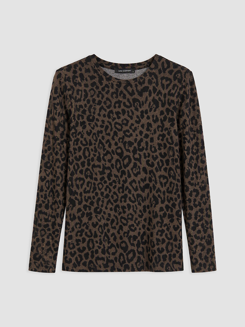 Kahverengi Leopar Desenli Kadın Body-4