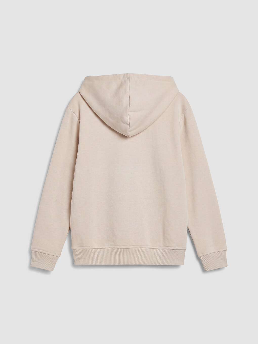 Bej Kapüşonlu Baskılı Erkek Çocuk Sweatshirt-2