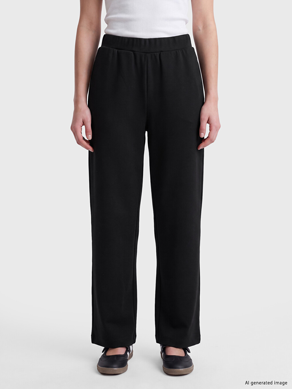 Elastic Waist Women's Sweatpants-1