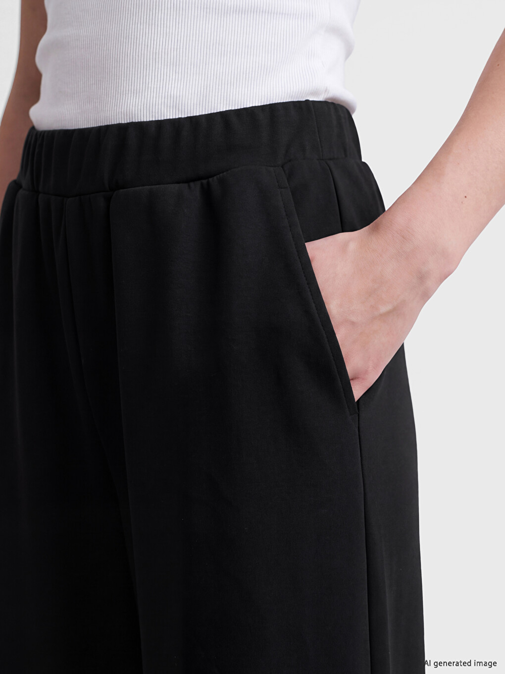 Elastic Waist Women's Sweatpants-2