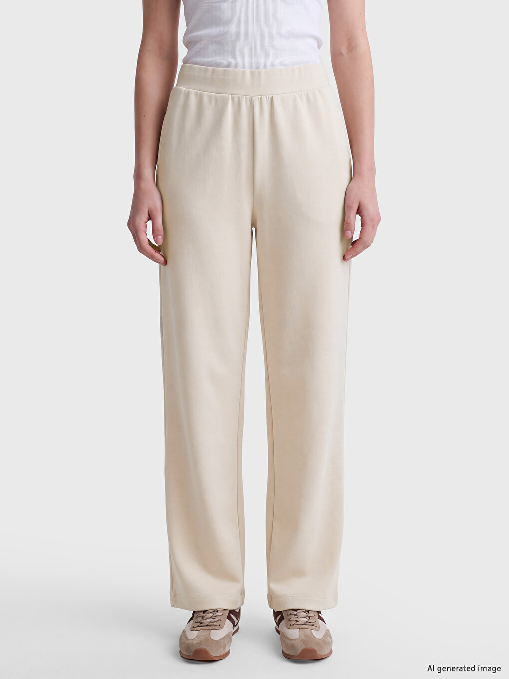 Elastic Waist Women's Sweatpants-1