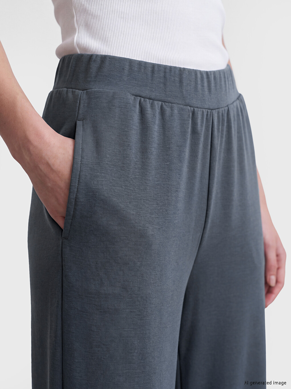 Elastic Waist Women's Sweatpants-2