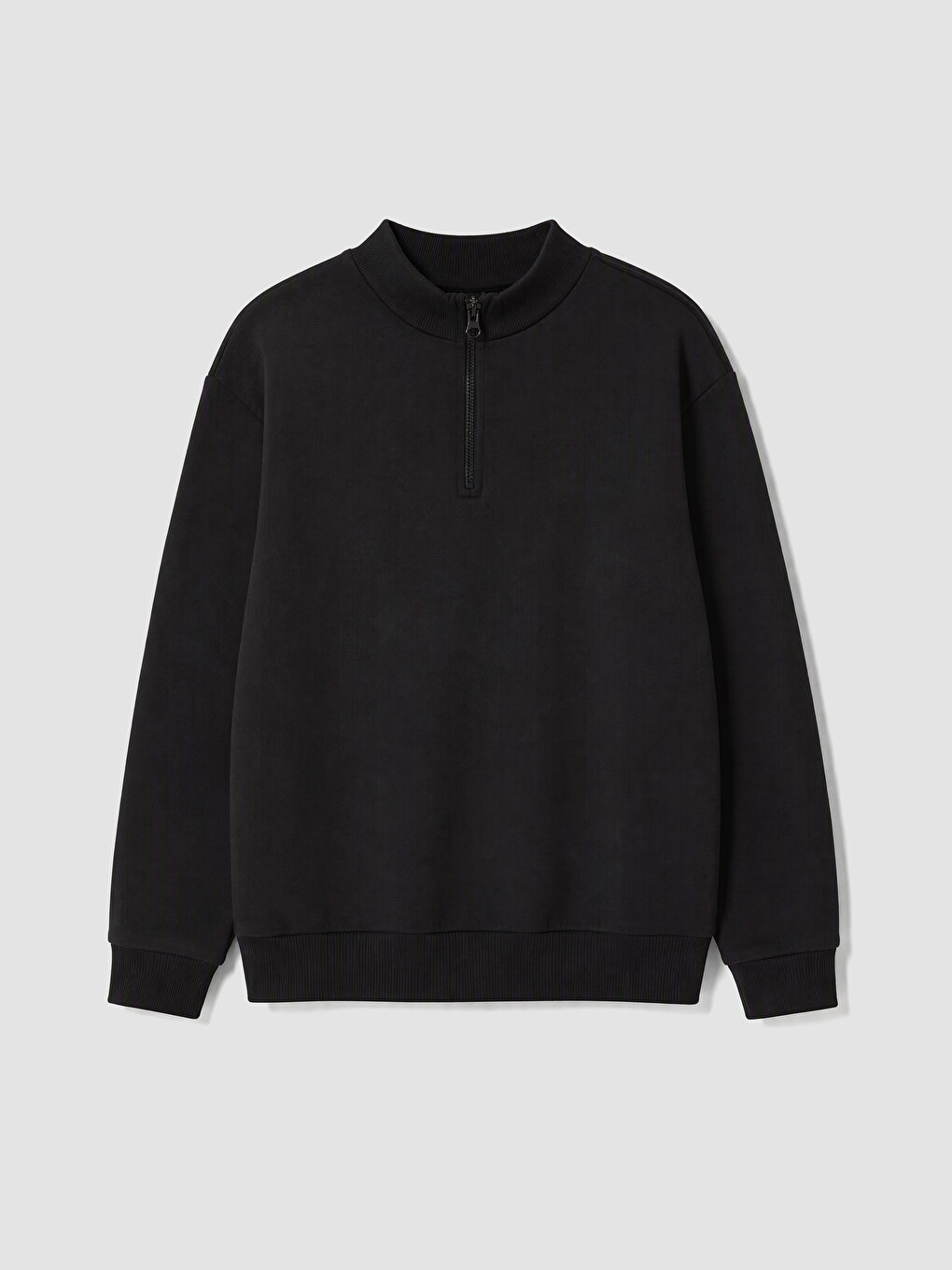 Siyah Dik Yaka Erkek Çocuk Sweatshirt