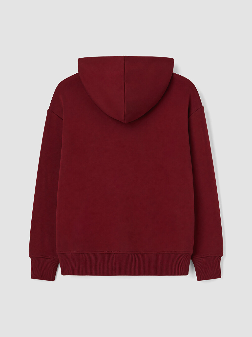 Bordo Kapüşonlu Baskılı Erkek Çocuk Sweatshirt-2