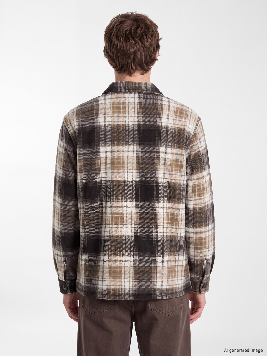 Relax Fit Plaid Patterned Men's Shirt Jacket-3