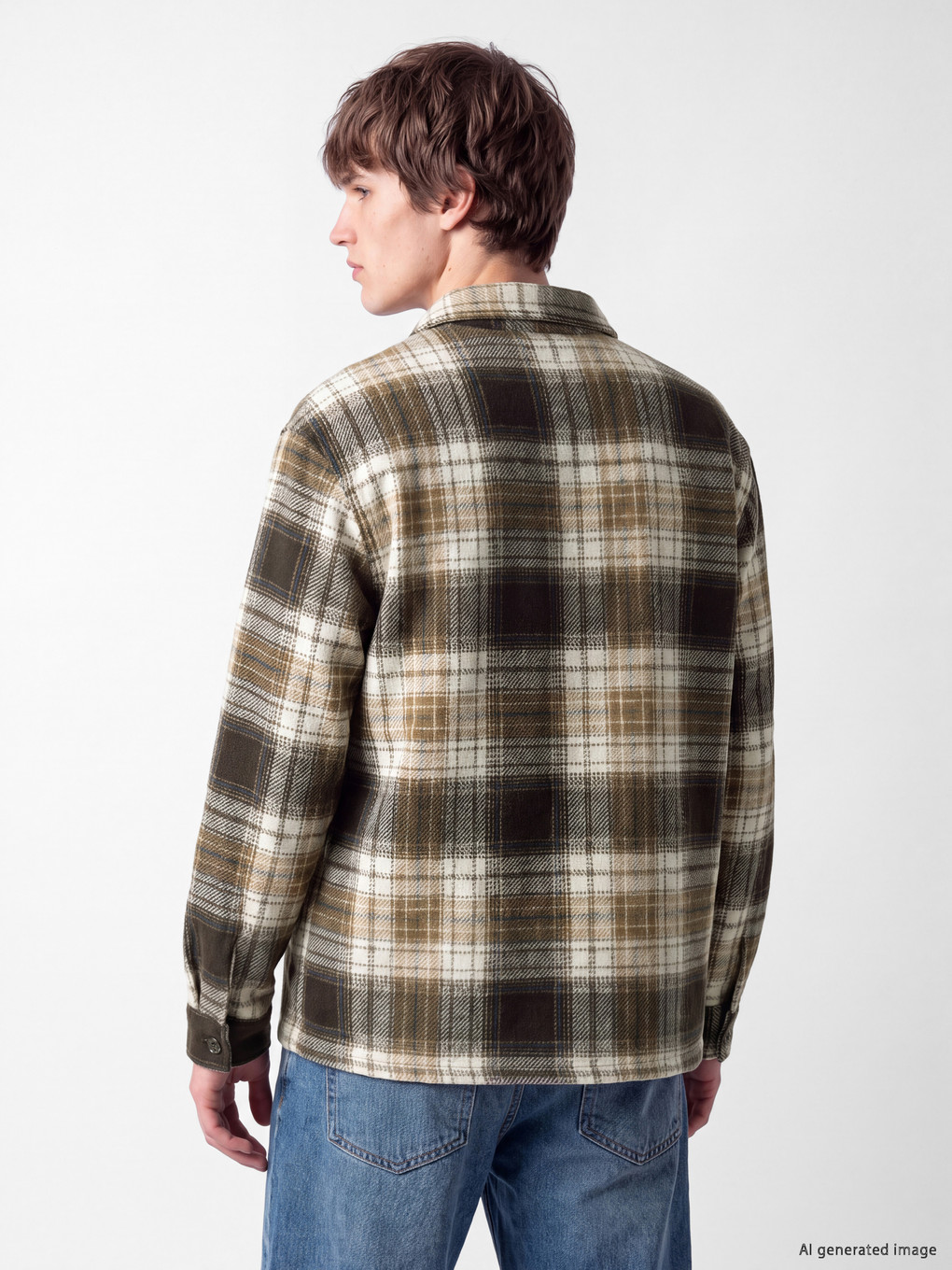 Relax Fit Plaid Patterned Men's Shirt Jacket-4