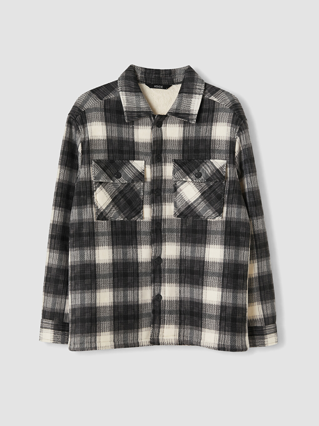 Mann Schwarz Overshirt-4