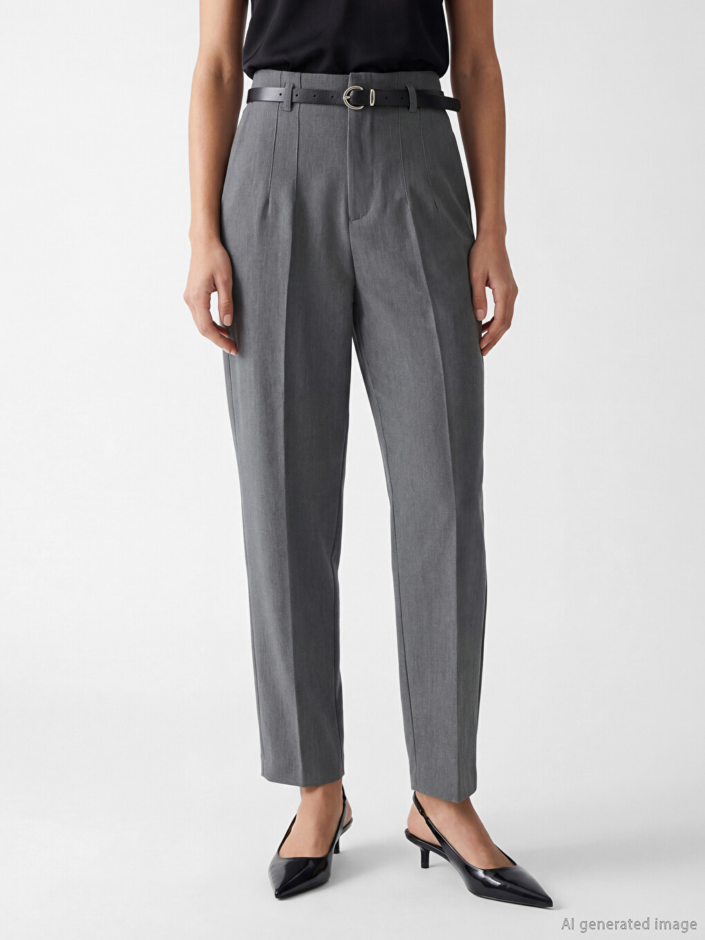 Woman Grey Trousers-1