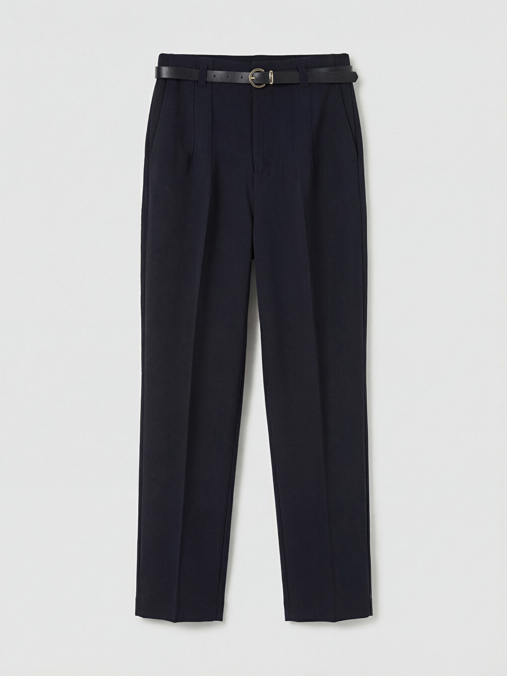 Pantalone Od Tkanine Sa Kaišem, Karo Kroja Za Žene-4