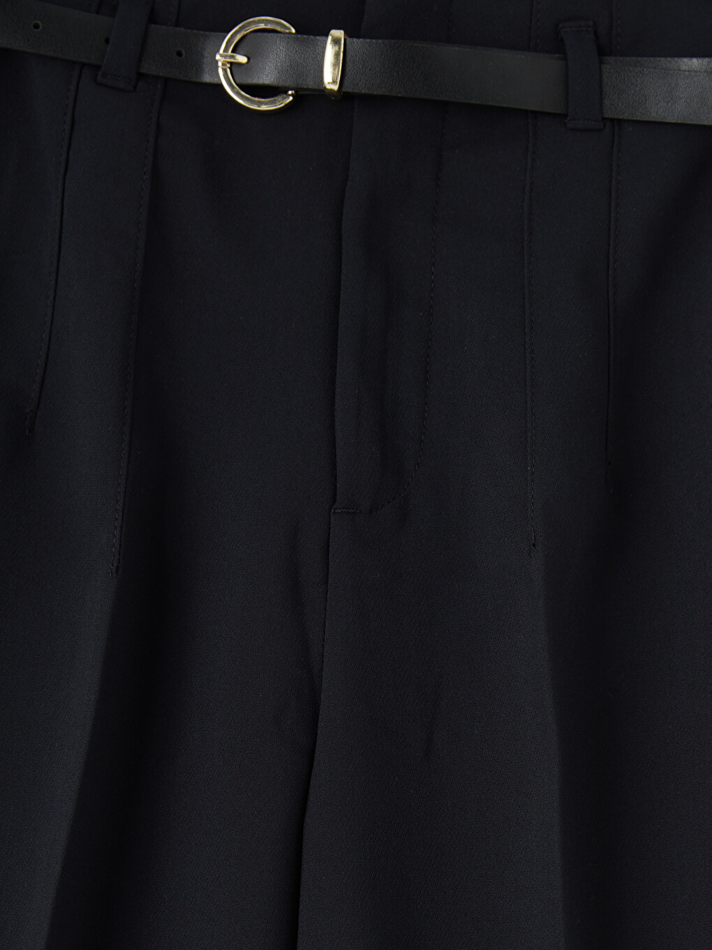 Pantalone Od Tkanine Sa Kaišem, Karo Kroja Za Žene-6