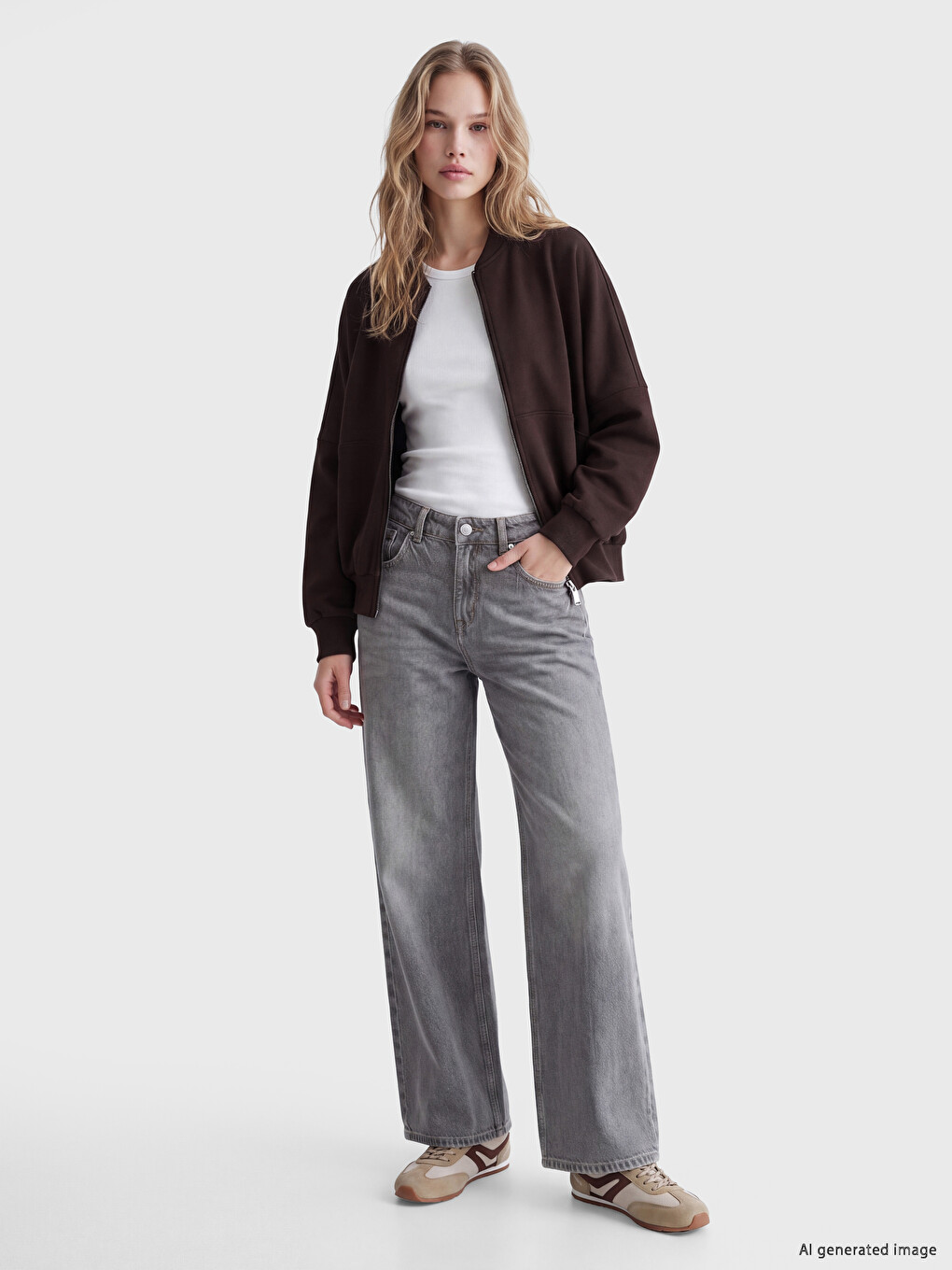 Oversize Women's Zip-up Sweatshirt-1