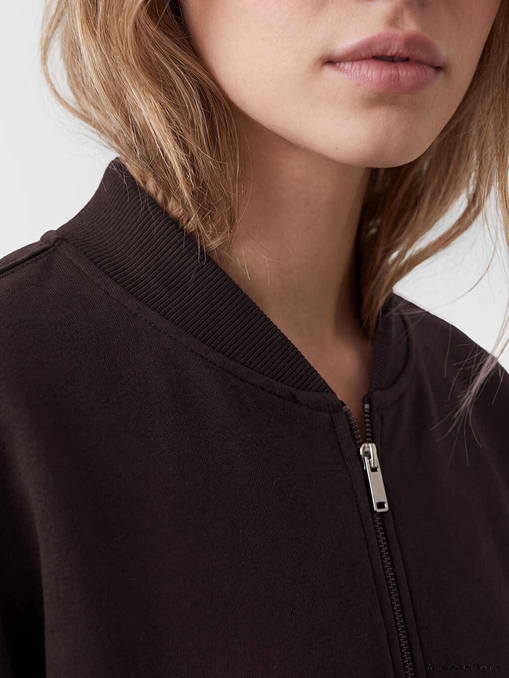 Oversize Women's Zip-up Sweatshirt-2
