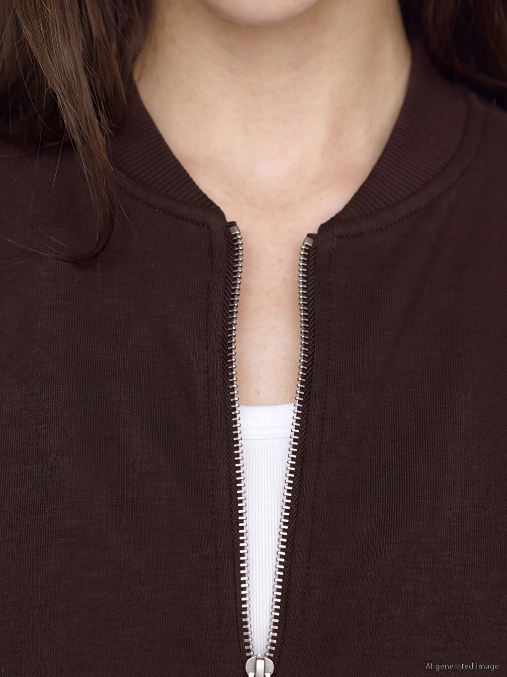 Oversize Women's Zip-up Sweatshirt-3