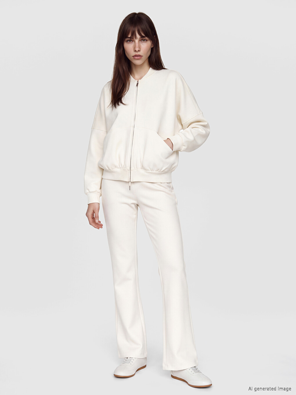 Oversize Women's Zip-up Sweatshirt-1
