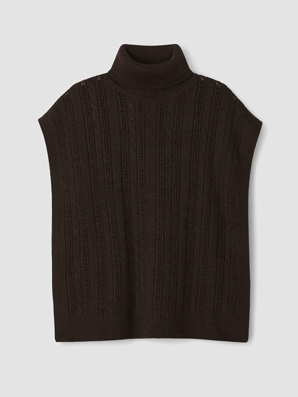 Turtleneck Women's Knitwear Sweater Vest-4