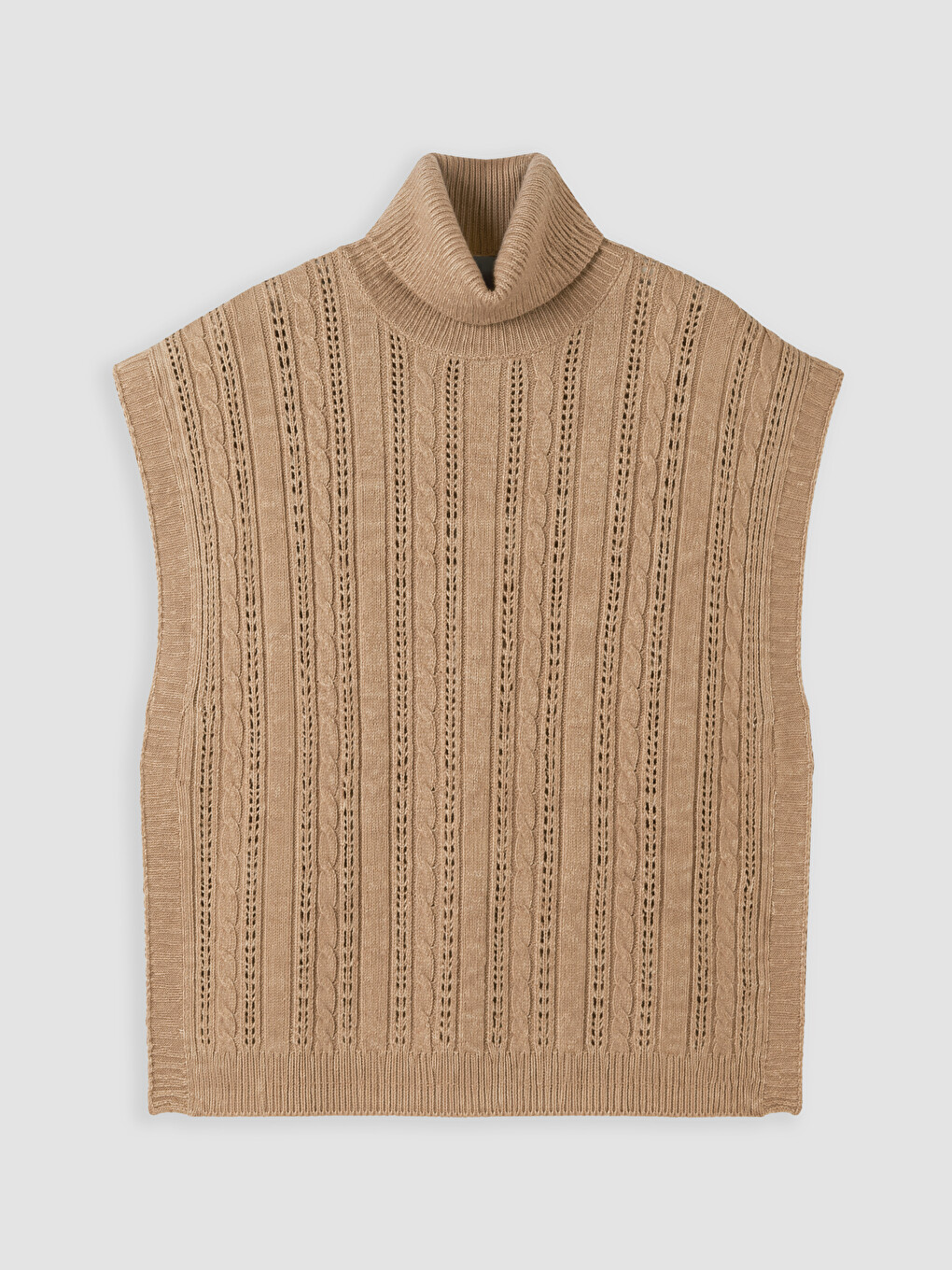 Woman Brown Sweater Vest-4