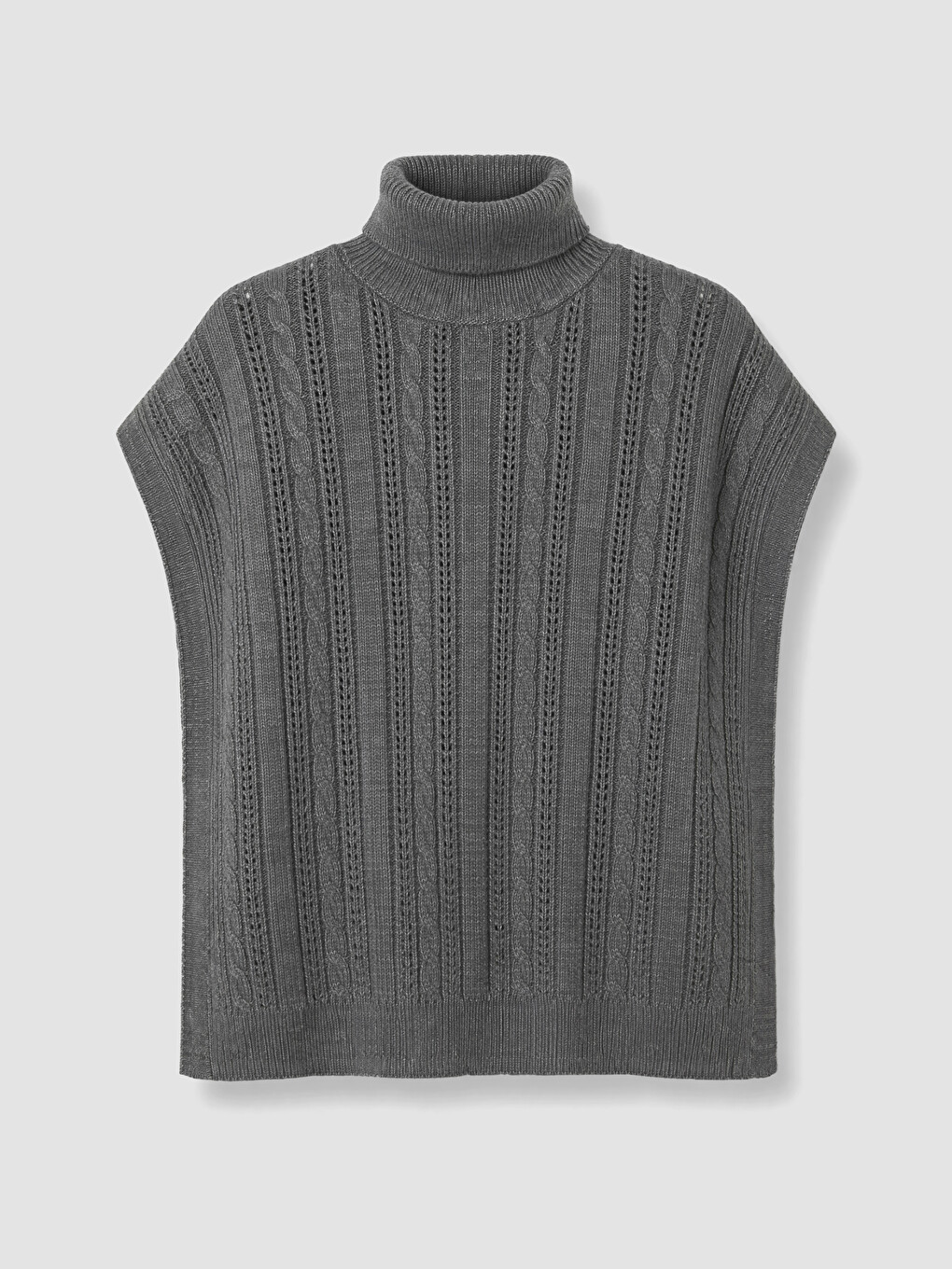 Turtleneck Women's Knitwear Sweater Vest-4