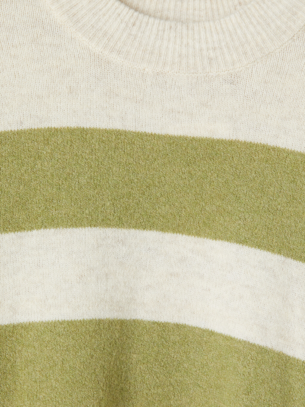 Striped Wool Blended Women's Knitwear Sweater-5