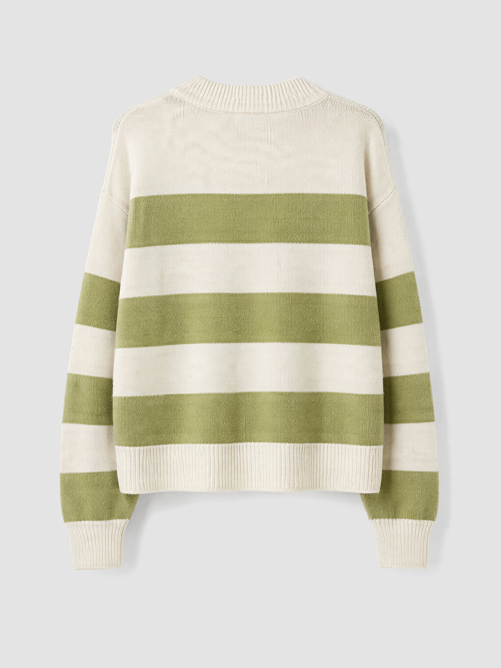 Striped Wool Blended Women's Knitwear Sweater-6
