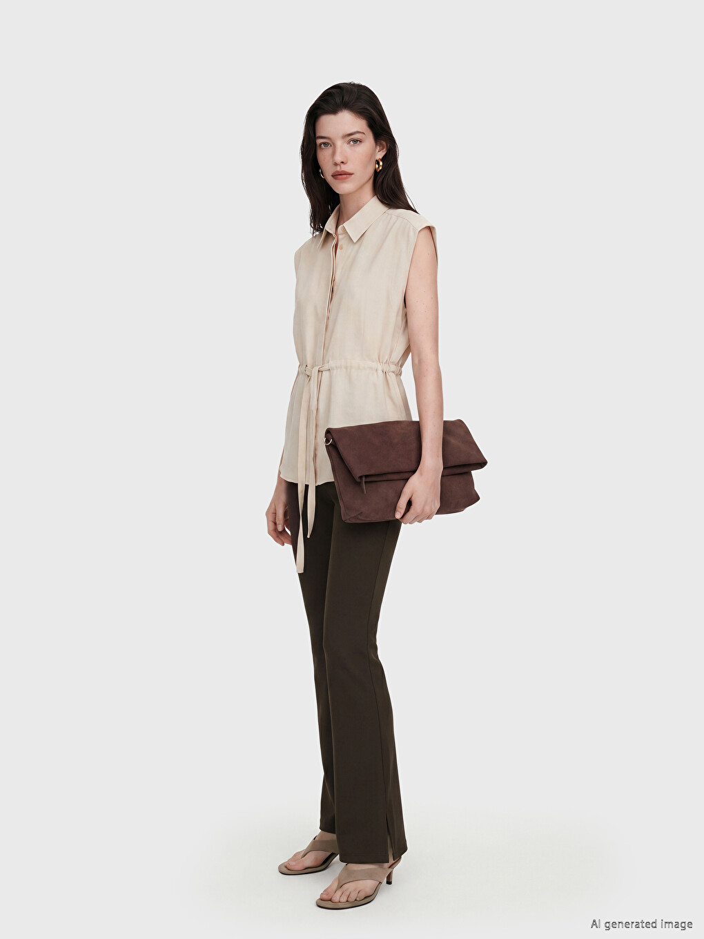 High Waisted Flare Women's Trousers
