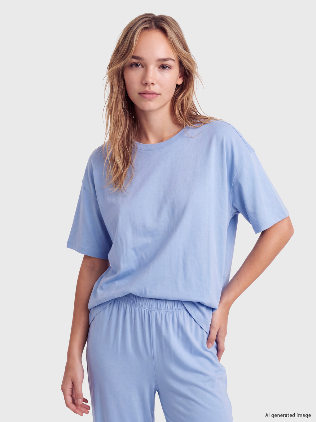 Crew Neck Women's Pyjamas Set-1