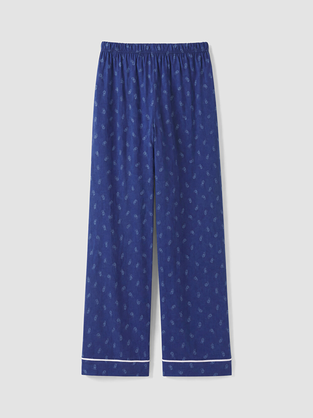 Lacivert Gömlek Yaka Baskılı Kadın Pijama Takımı-10