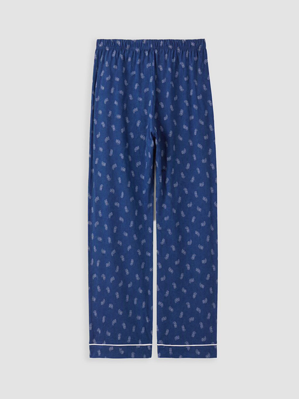 Lacivert Gömlek Yaka Baskılı Kadın Pijama Takımı-9