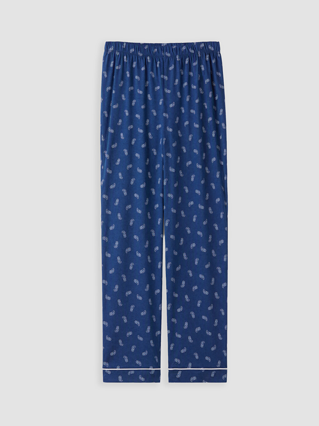 Lacivert Gömlek Yaka Baskılı Kadın Pijama Takımı-7