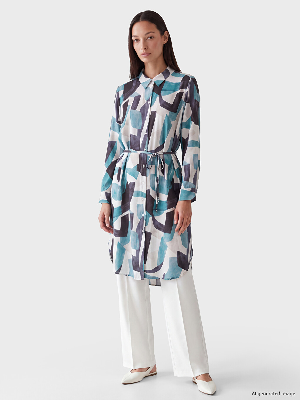 Woman Mix Shirt Tunic-1