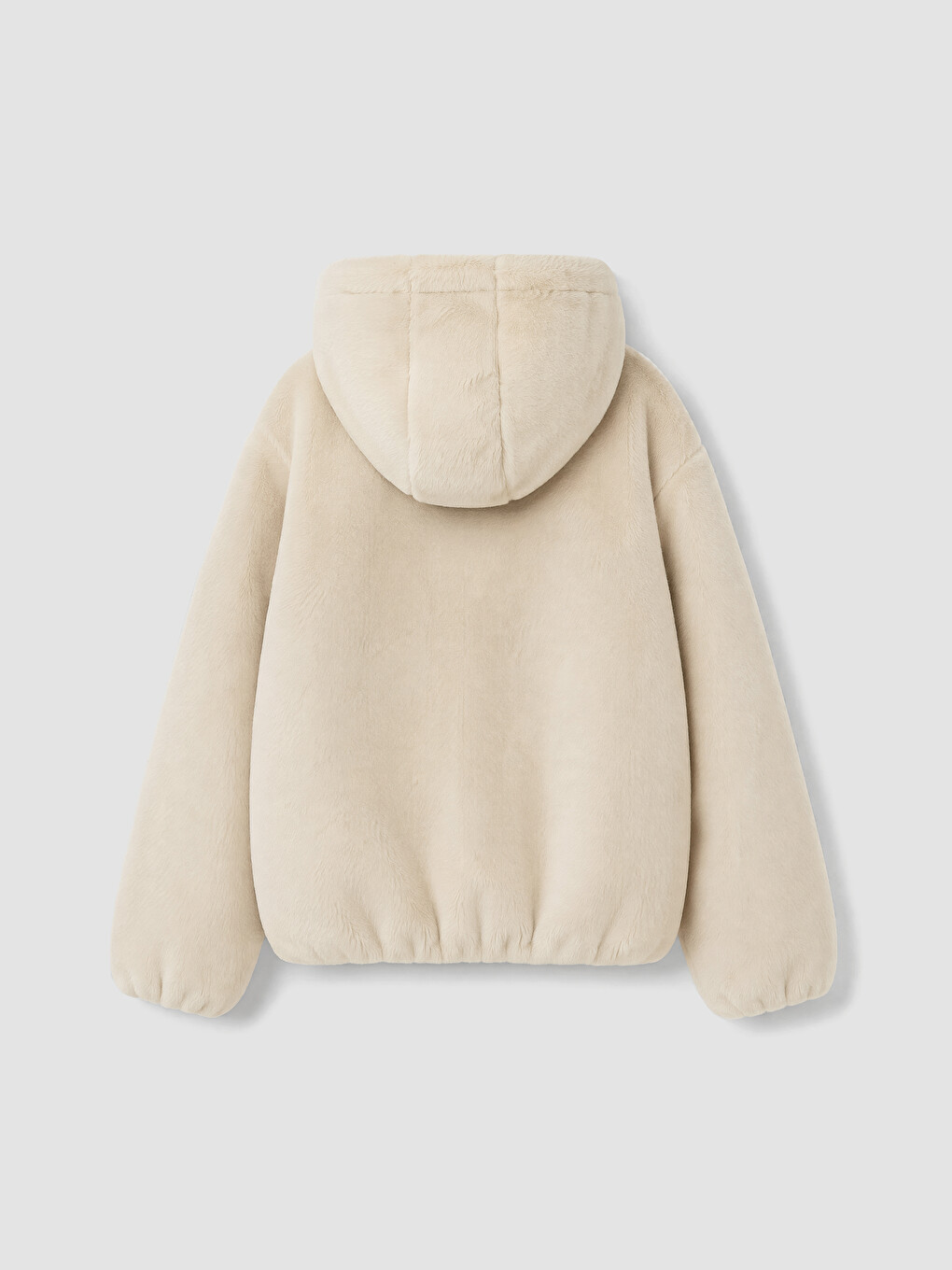 Hooded Girls' Faux Fur Coat-2
