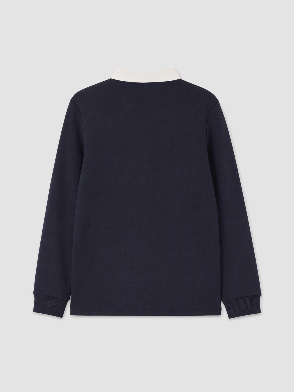 Lacivert Polo Yaka Kadın Kalın Sweatshirt-5