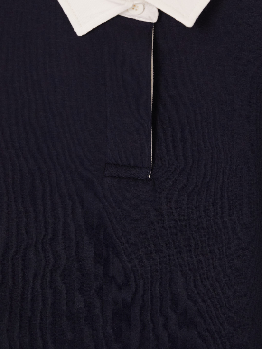 Lacivert Polo Yaka Kadın Kalın Sweatshirt-6