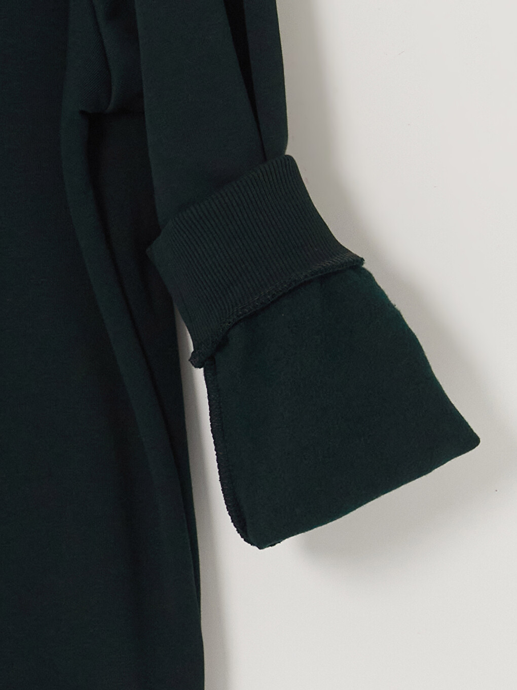 Yeşil Dik Yaka Erkek Kalın Sweatshirt-3