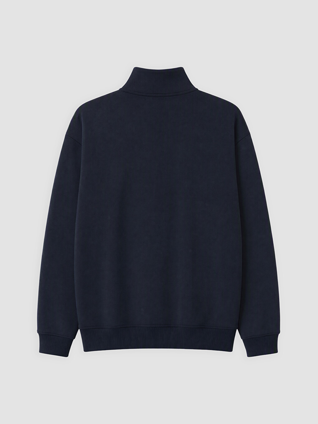 Mock Neck Men's Thick Sweatshirt-1