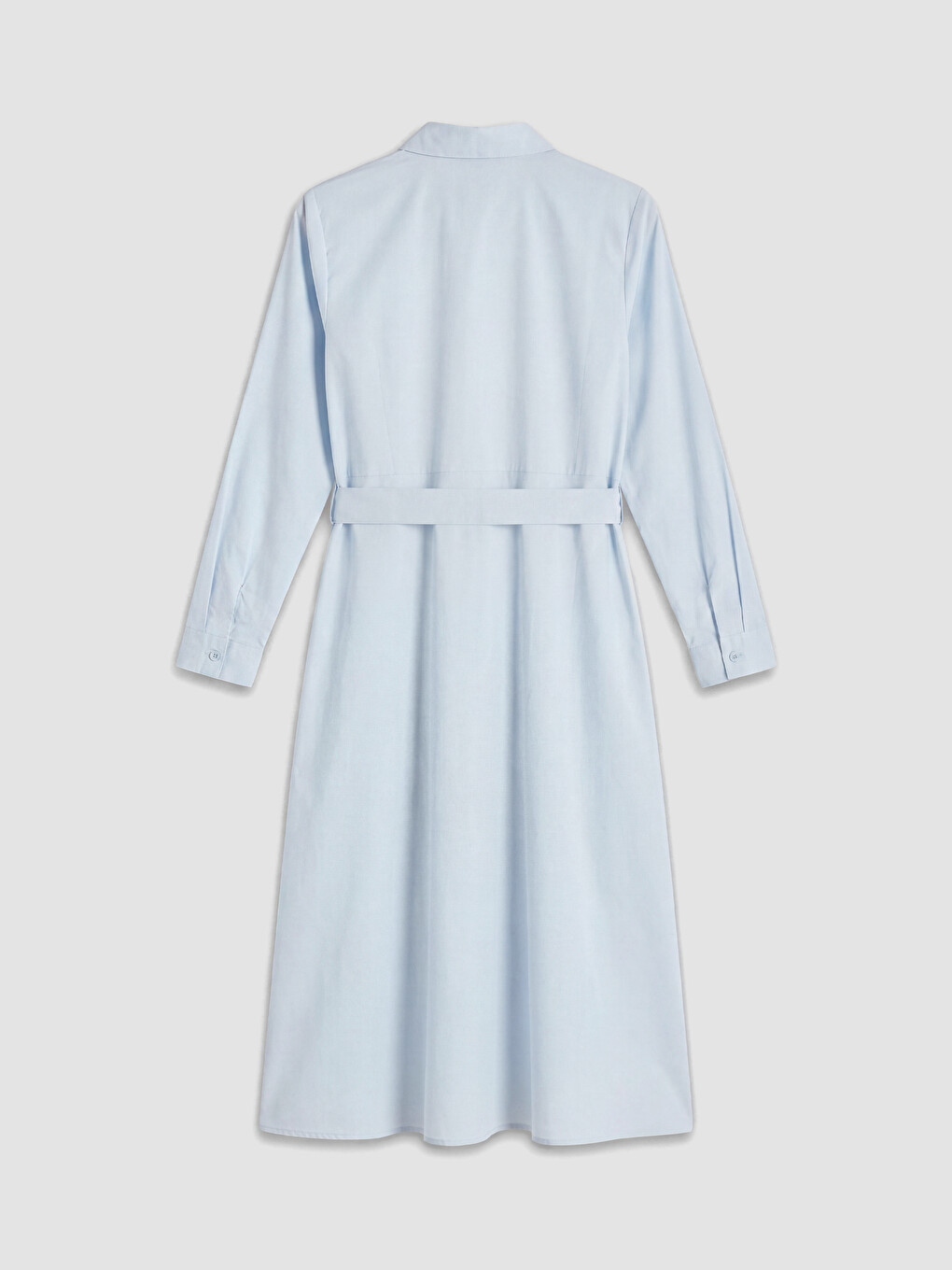 Sashed Poplin Shirt Dress-6