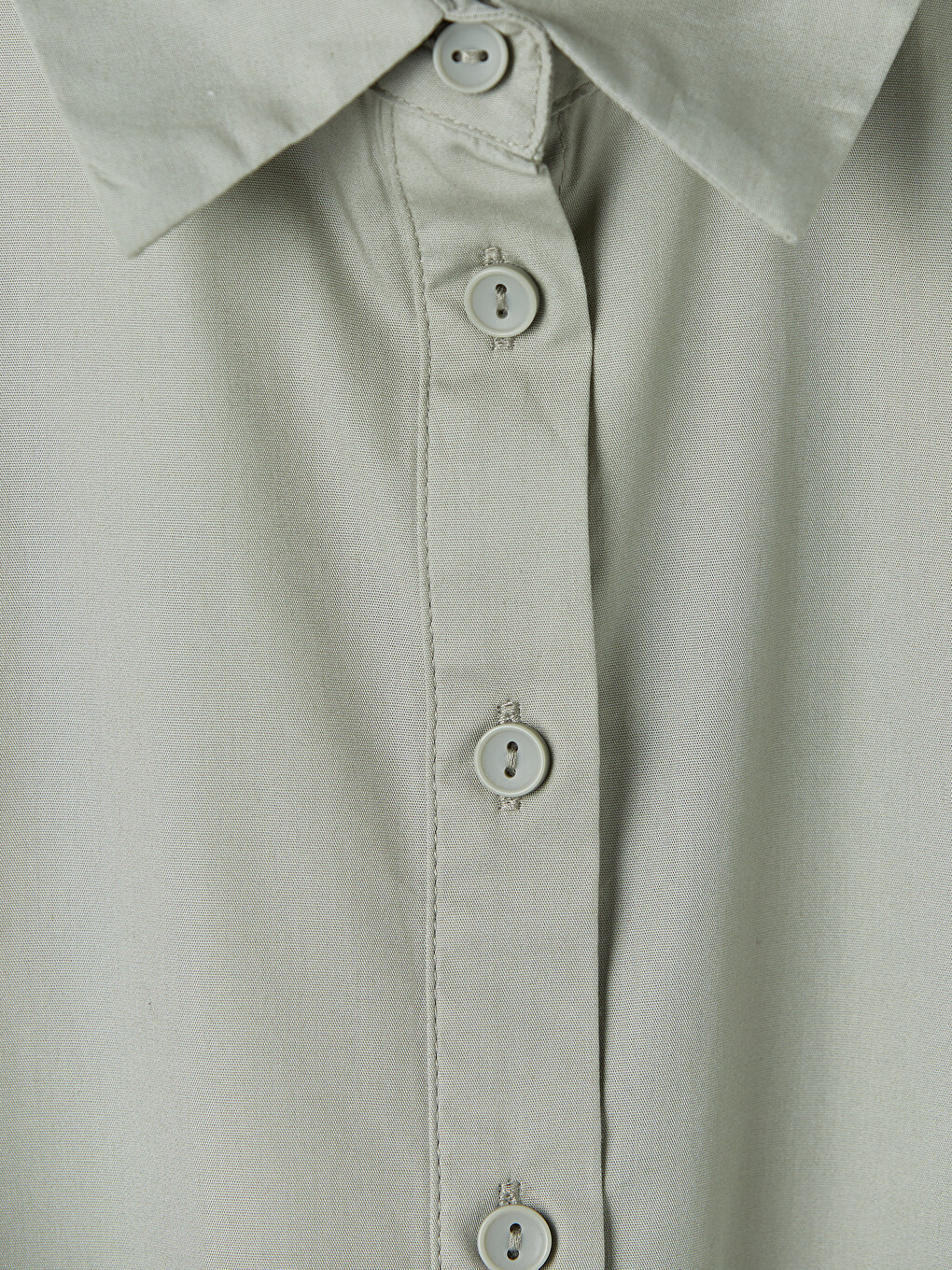 Sashed Poplin Shirt Dress-6