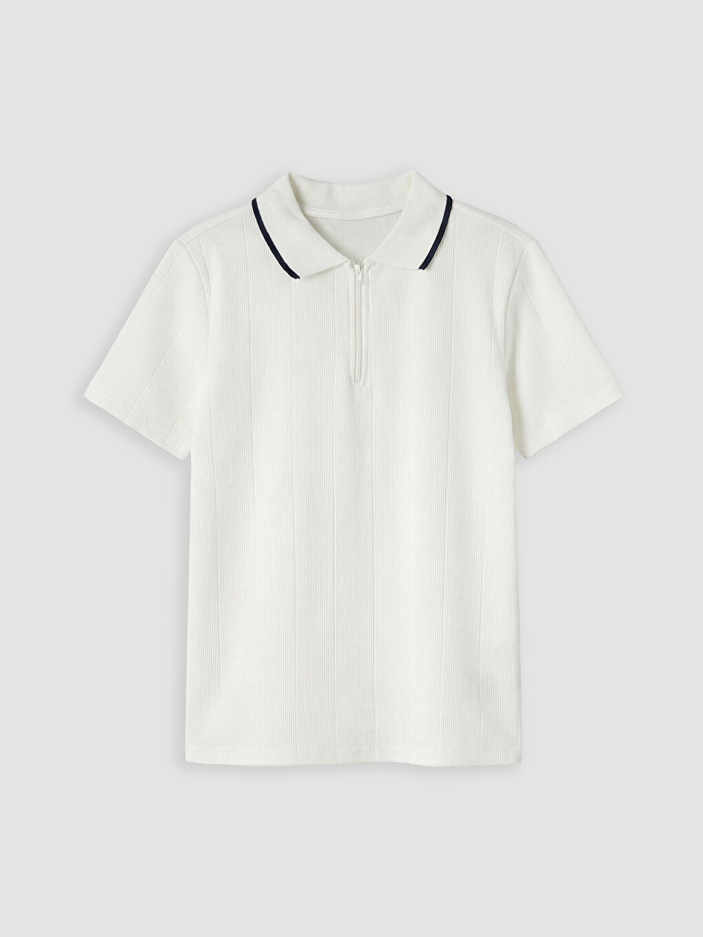 T-shirt Gjysmë-zip Me Jakë Polo Për Djem-1