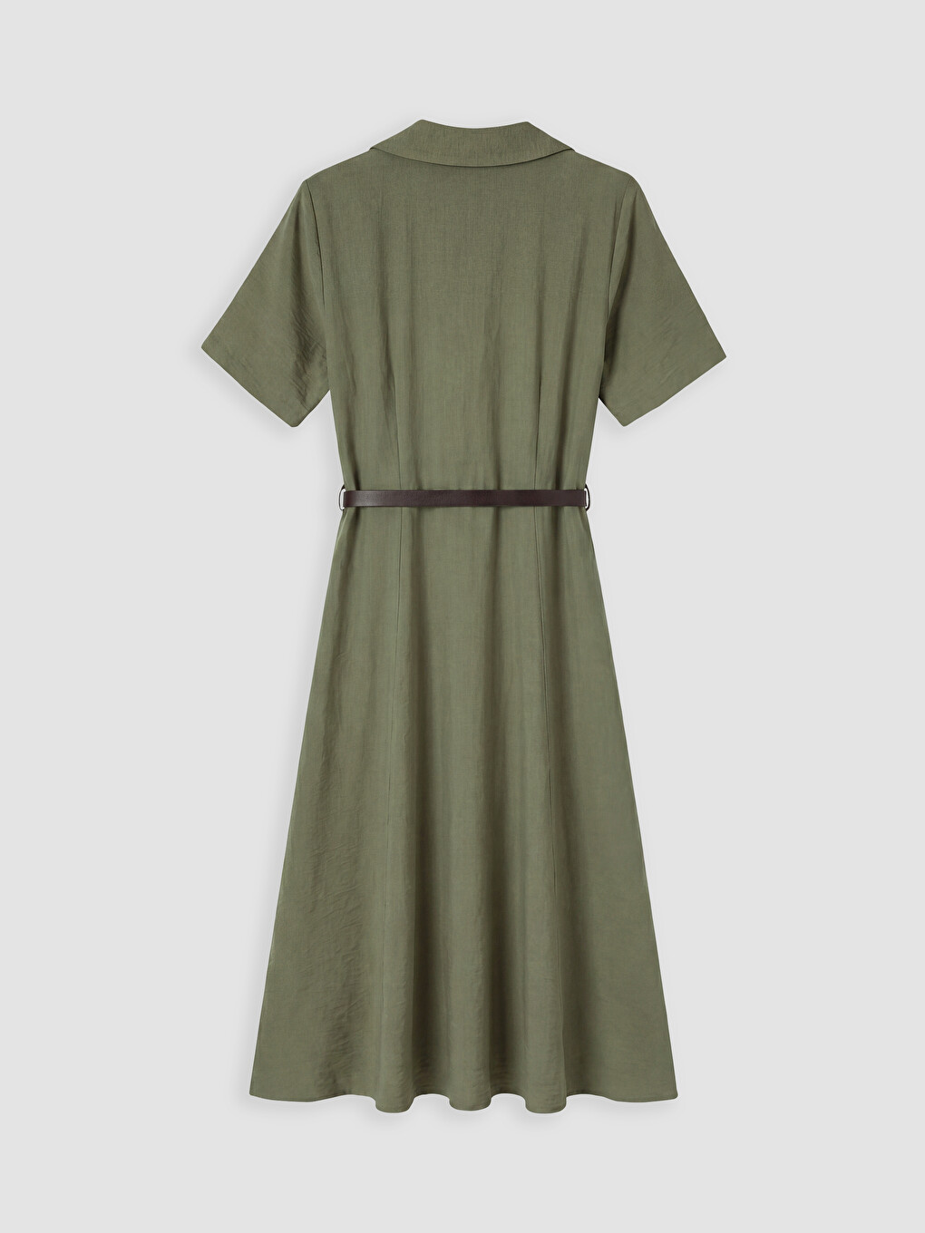 Robe de chemise Vert Femme-5