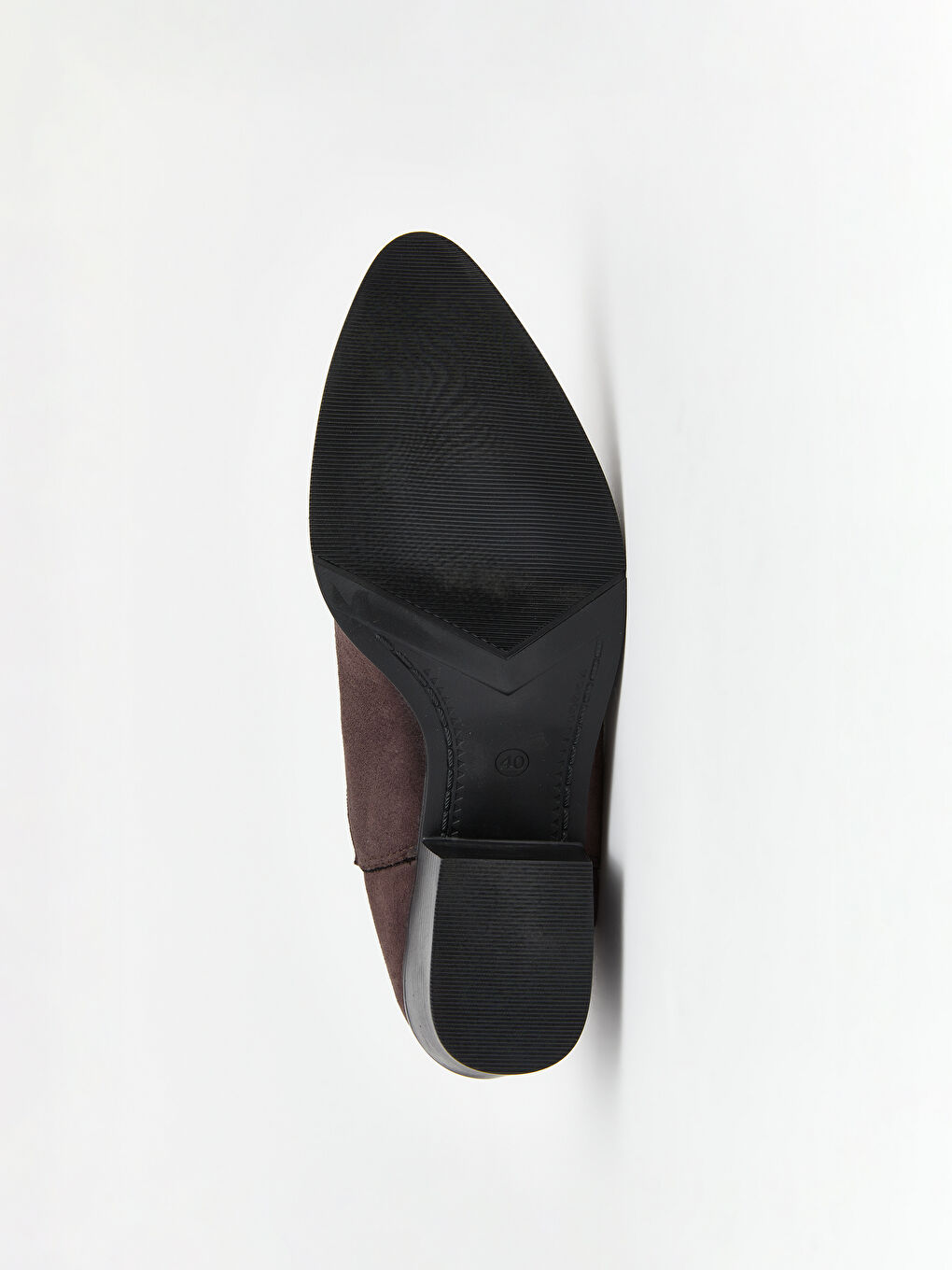 Kahverengi Süet Görünümlü Kadın Topuklu Bot-3