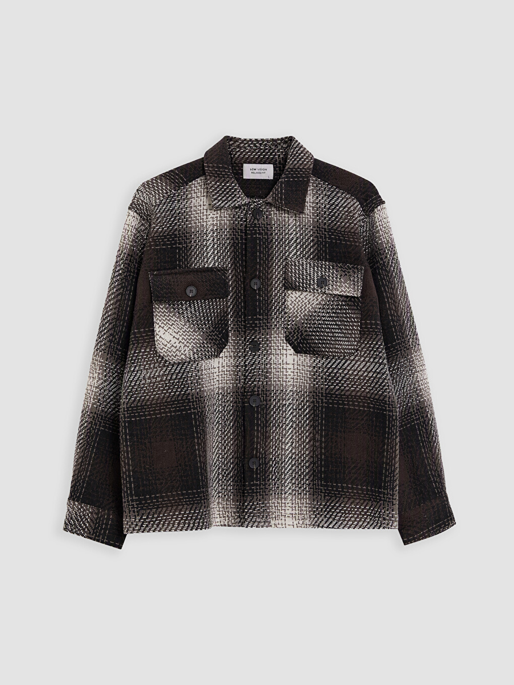 Regular Fit Plaid Men's Shirt Jacket