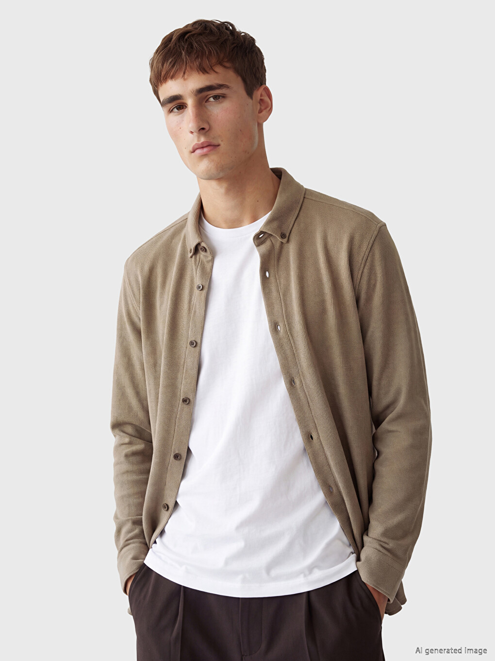 Slim Fit Men's Textured Shirt