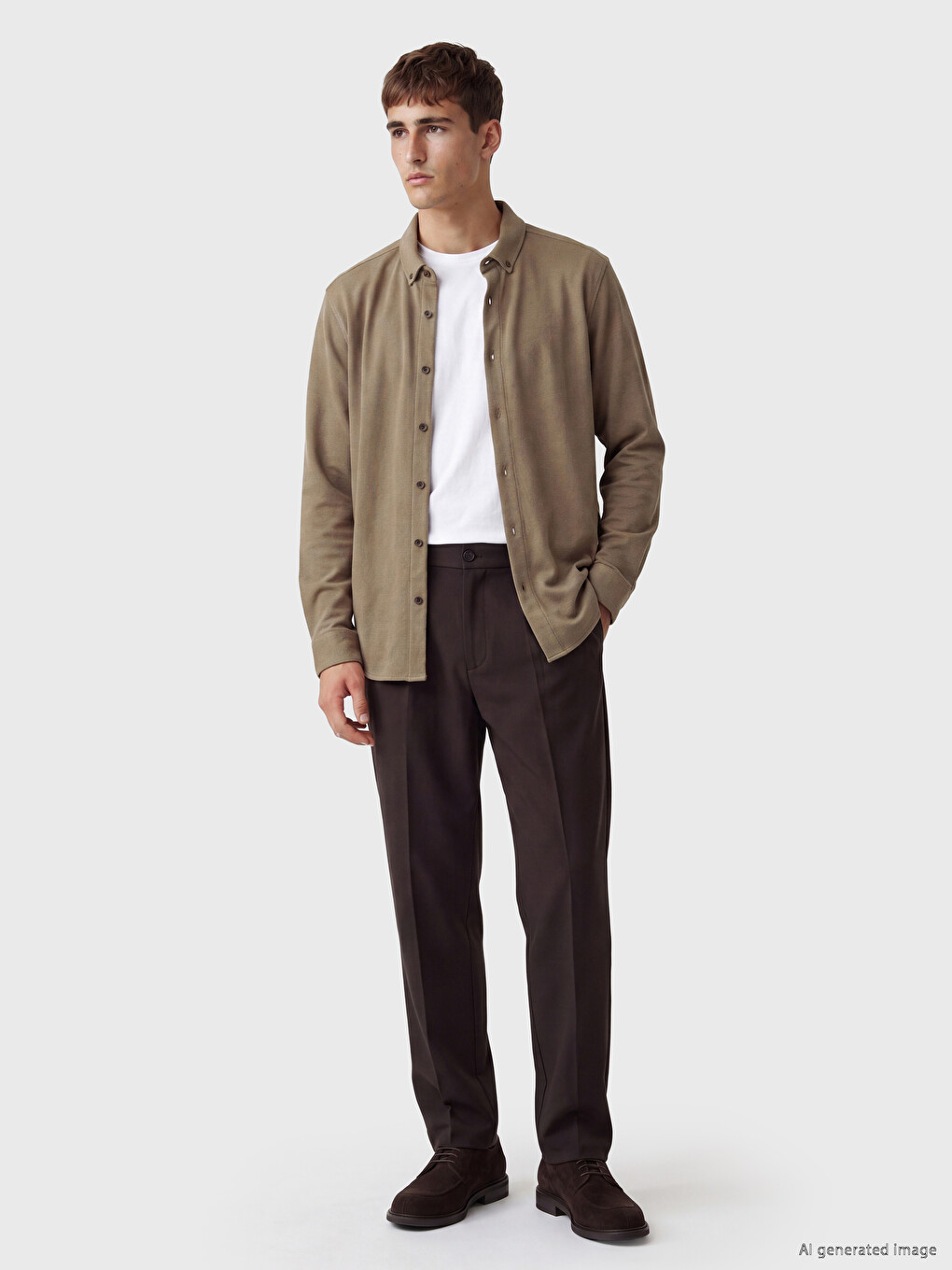 Slim Fit Men's Textured Shirt-1