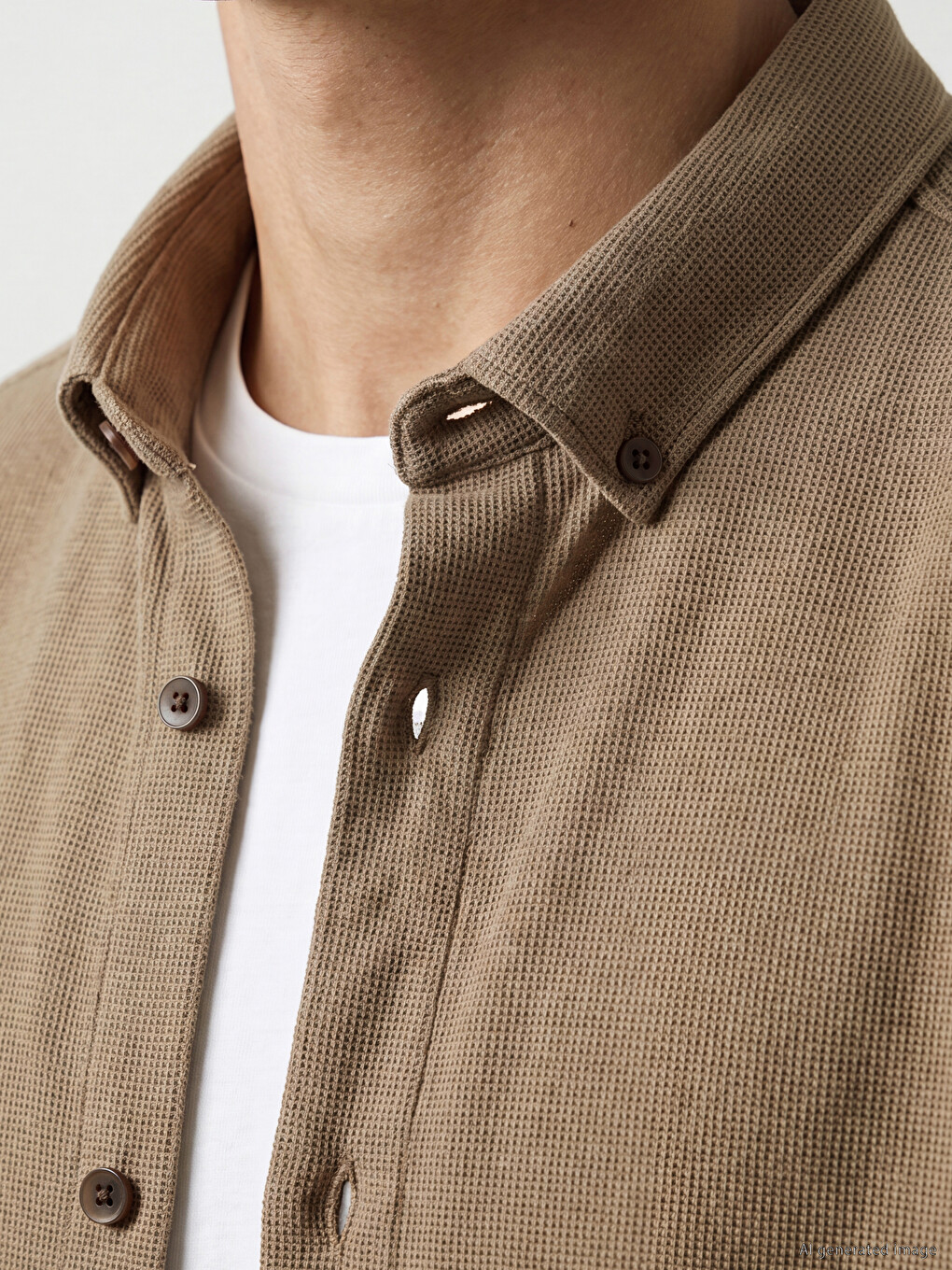 Slim Fit Men's Textured Shirt-2