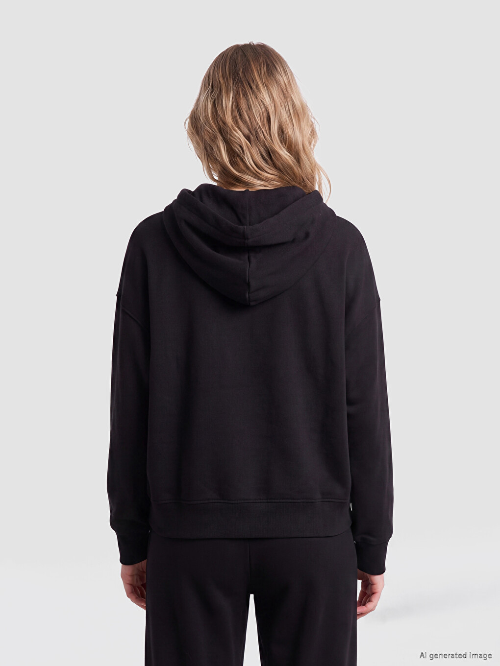 Sweat Zippé Noir Femme-3