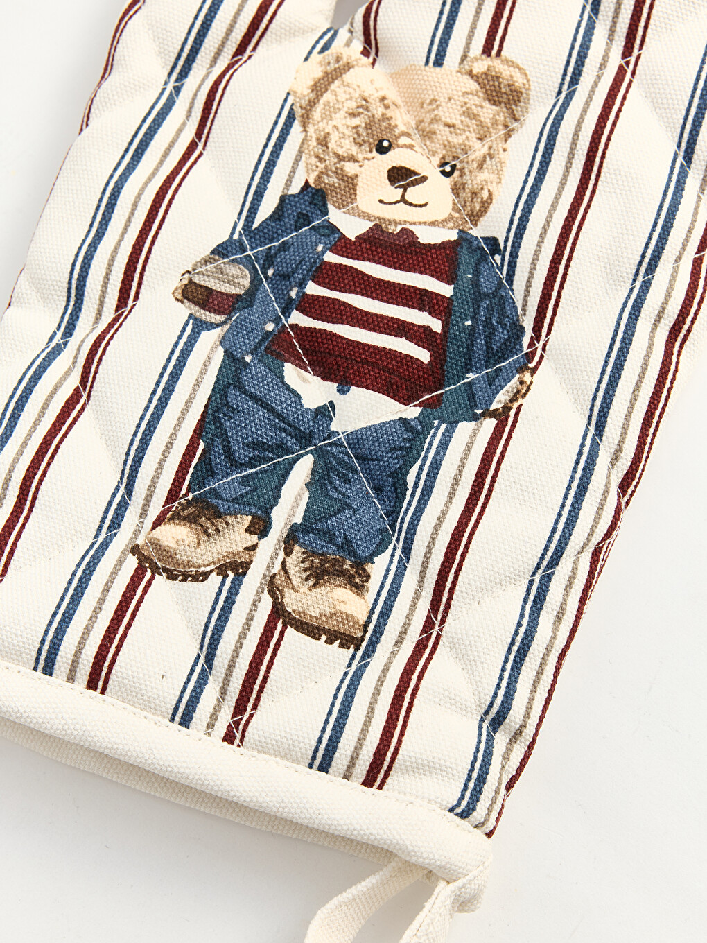 Karışık Ayı Teddy Nakışlı Fırın Eldiveni Ve Tutaç-4